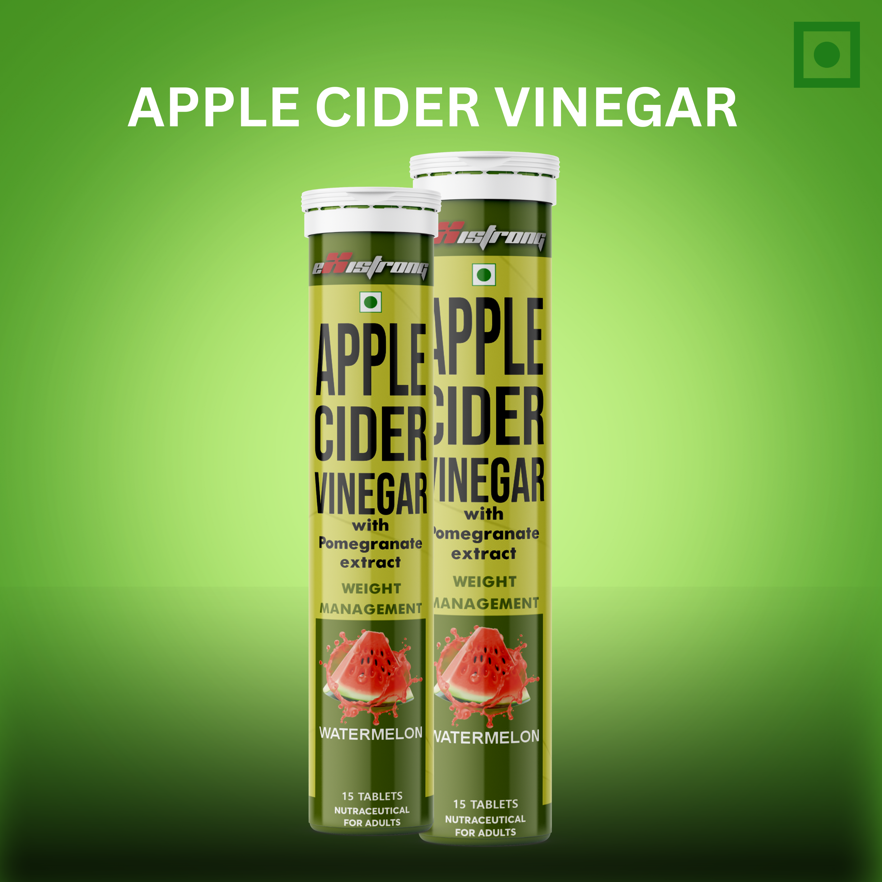 APPLE CIDER VINEGAR effervescent x 2 (watermelon)